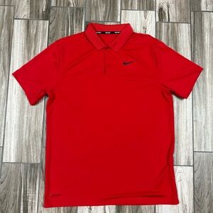 Nike Men's Red Polo Shirt